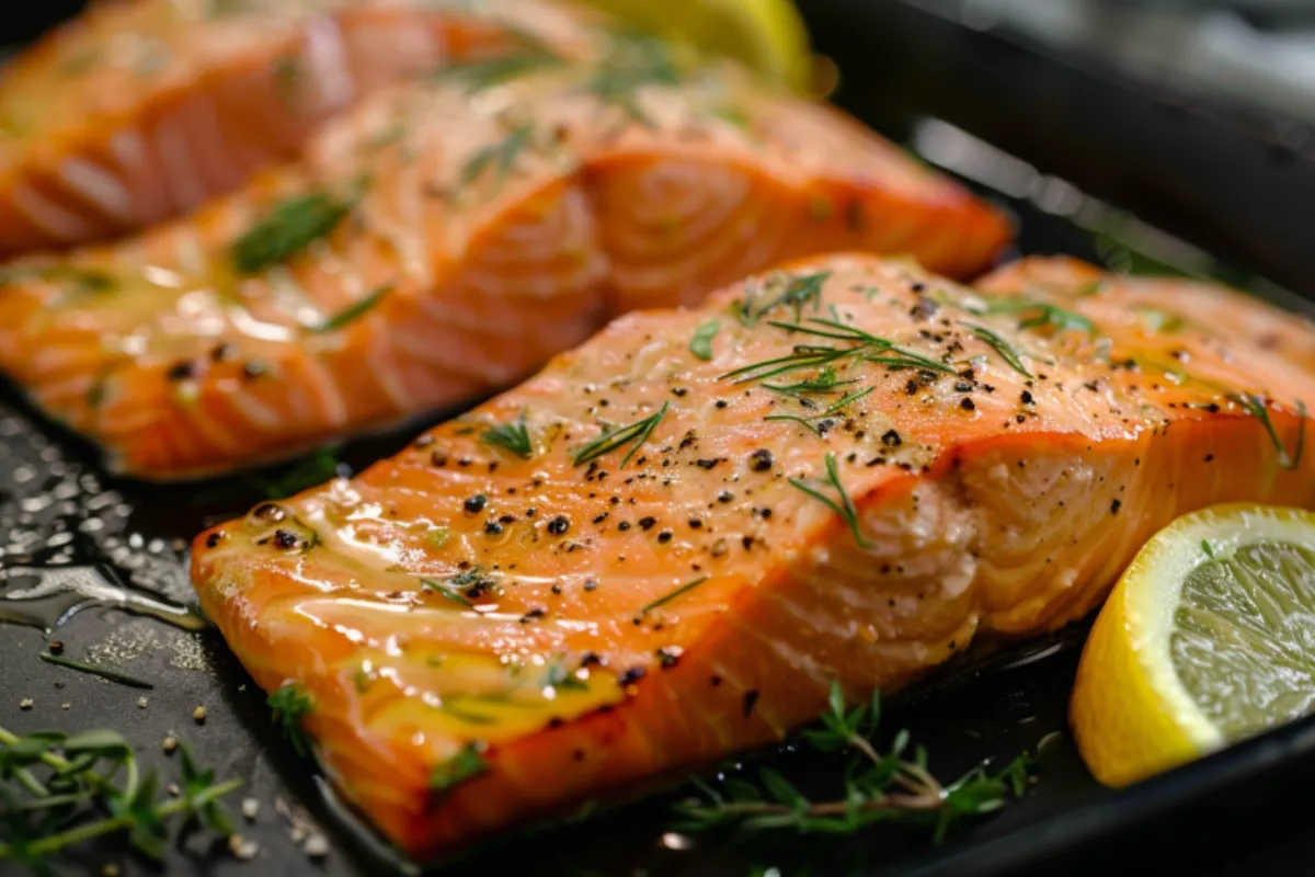 The Best Air Fryer Dinner Recipes: Simple, Quick, and Healthy Grilled salmon fillets with herbs and lemon slices