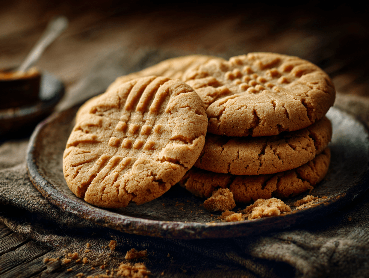 three ingredient peanut butter cookies